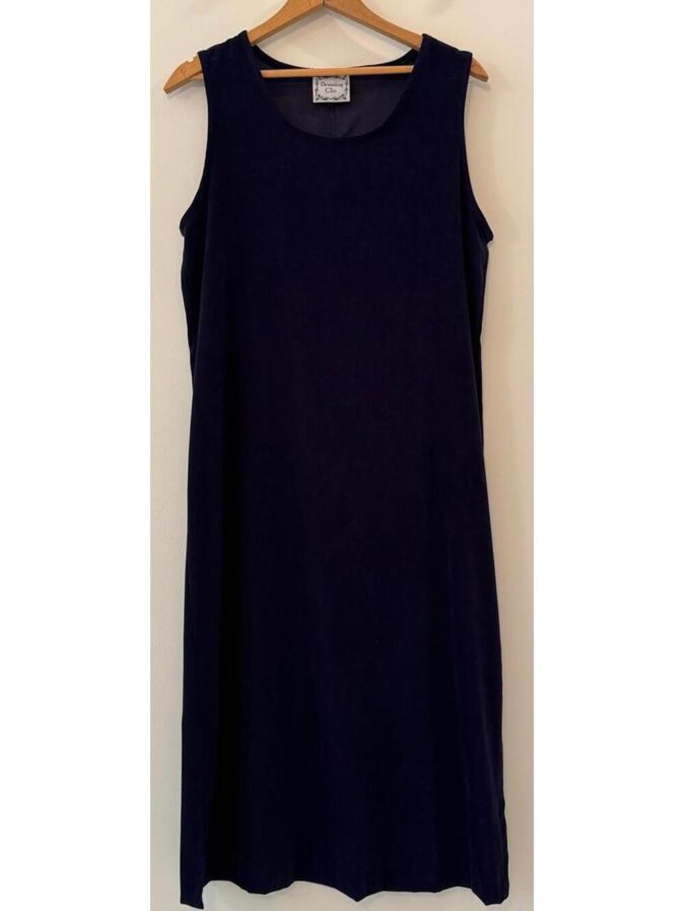Dressing Clio Women's Sleeveless Maxi Dress - Large - Elegant Dark Blue
